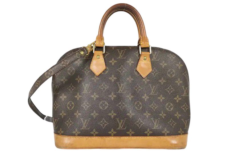 Louis Vuitton Vintage Alma Monogram Canvas, Brown, Canvas, Handbag