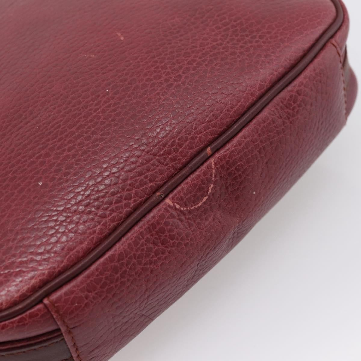 Cartier Tasseled Must de Cartier Leather, Burgundy, Leather, Shoulder Bag