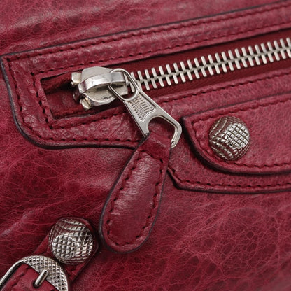 Balenciaga Hip Giant Studs Leather, Red, Leather, Crossbody Bag