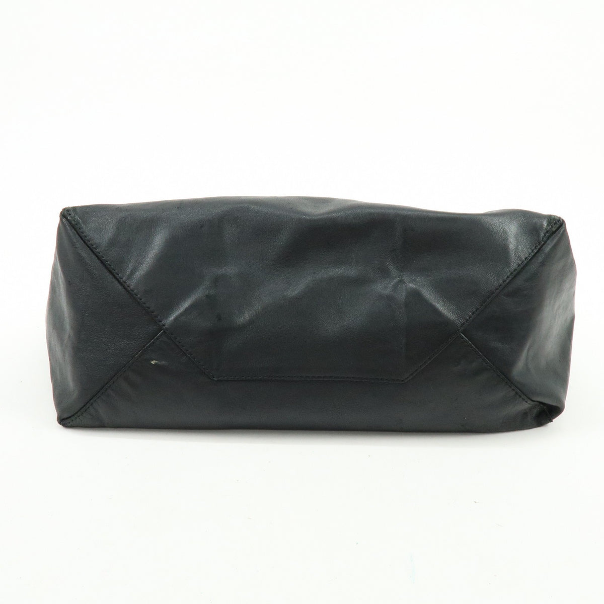 Celine Vertical Cabas Leather, Black, Leather, Tote Bag