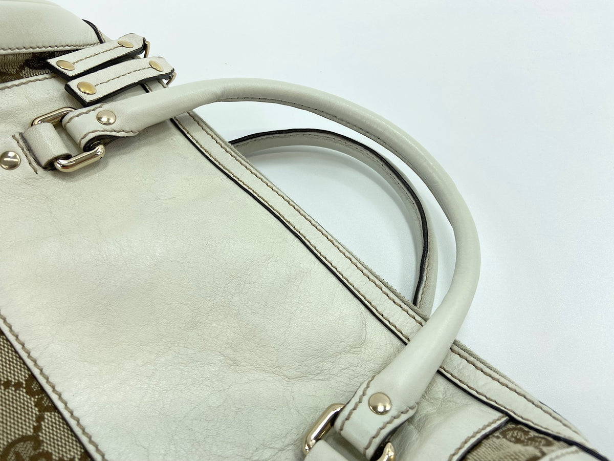 Gucci Trophy Boston GG Canvas, Beige, Canvas, Handbag