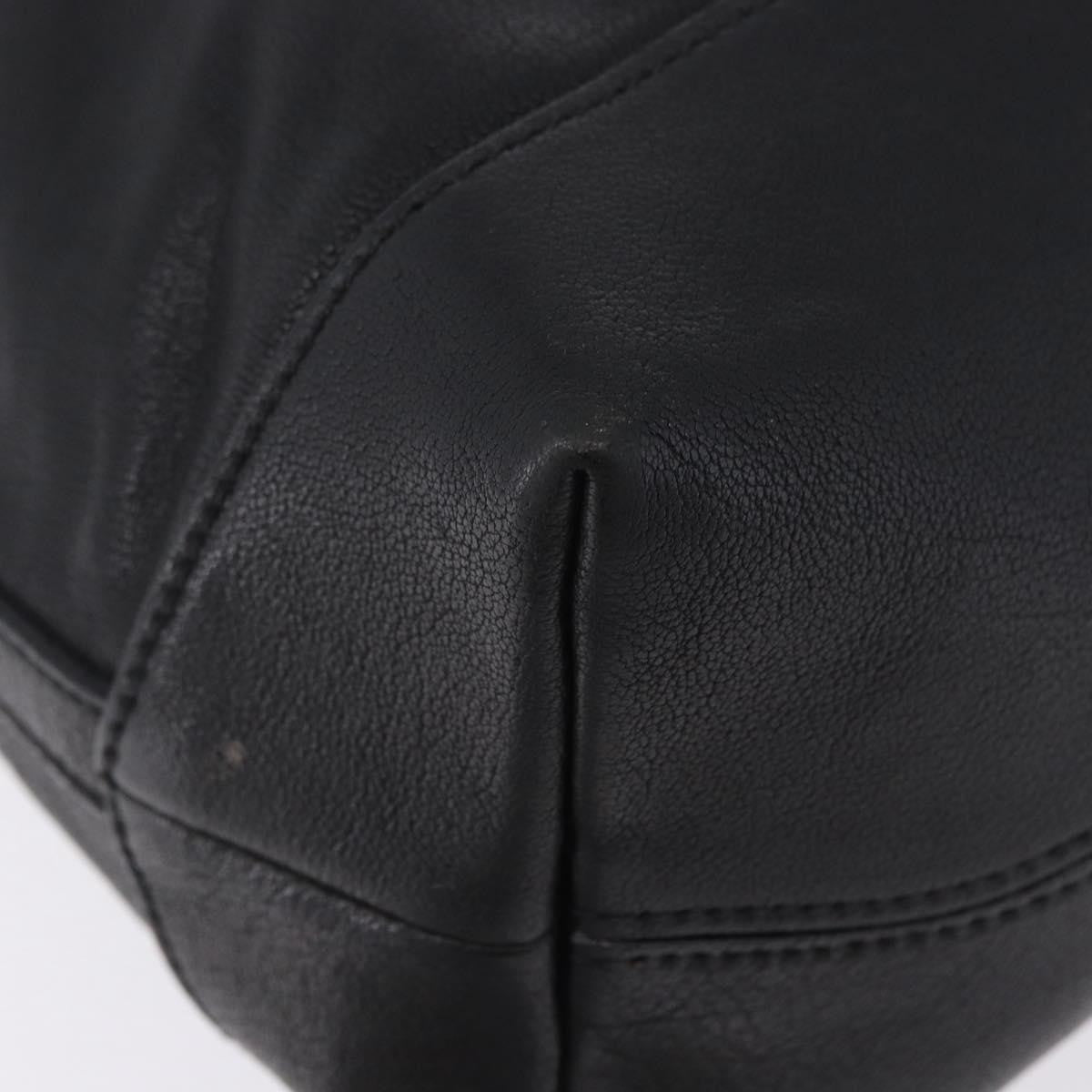 Miu Miu Zip Front Pocket Shopping Tote Leather, Black, Leather, Shoulder Bag
