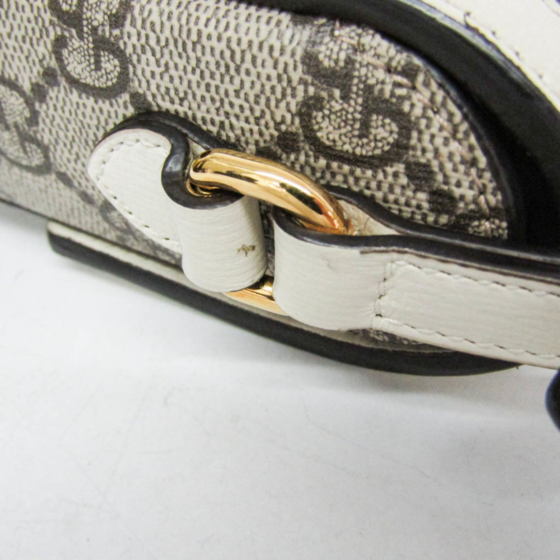 Gucci Horsebit 1955 GG Coated Canvas with Leather, Beige, Canvas, Crossbody Bag