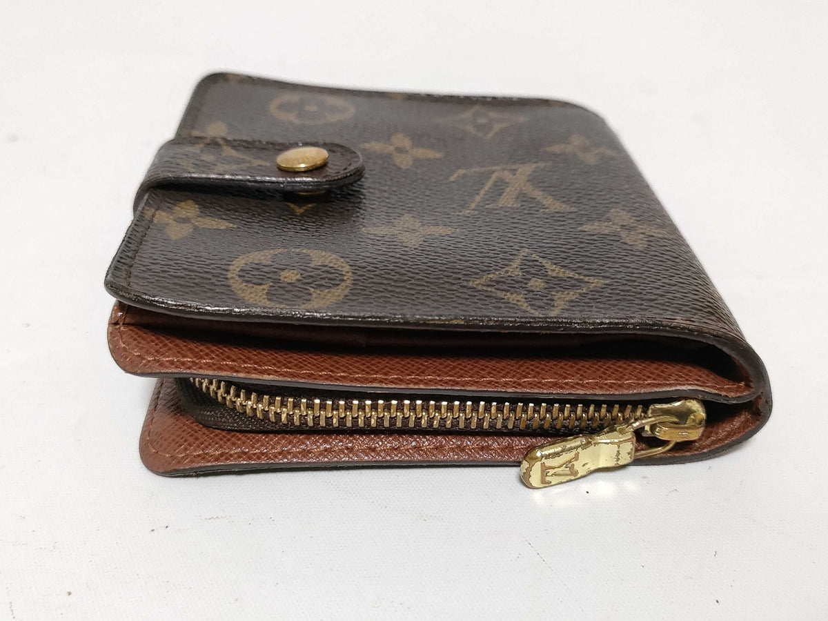 Louis Vuitton Compact Zip Perforated Monogram Canvas, Brown, Canvas, Wallet