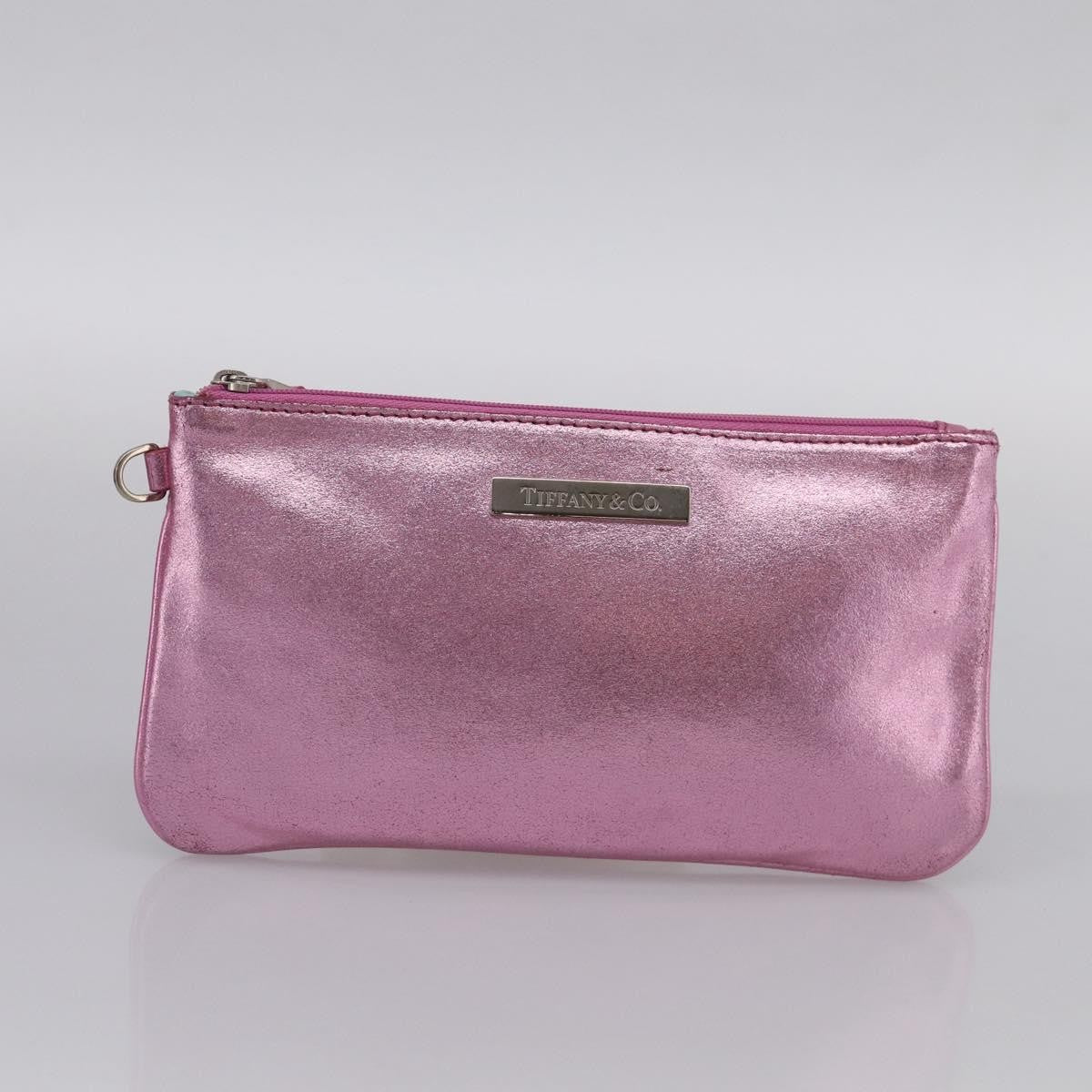 Tiffany & Co. Vintage Leather, Pink, Stainless Steel, Shoulder Bag