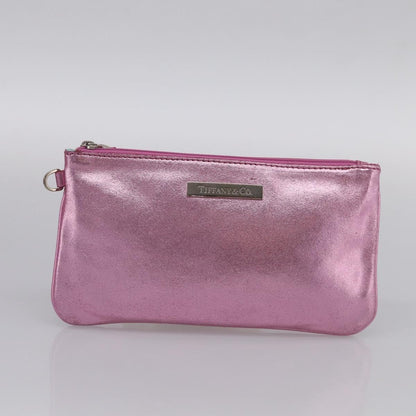Tiffany & Co. Vintage Leather, Pink, Stainless Steel, Shoulder Bag