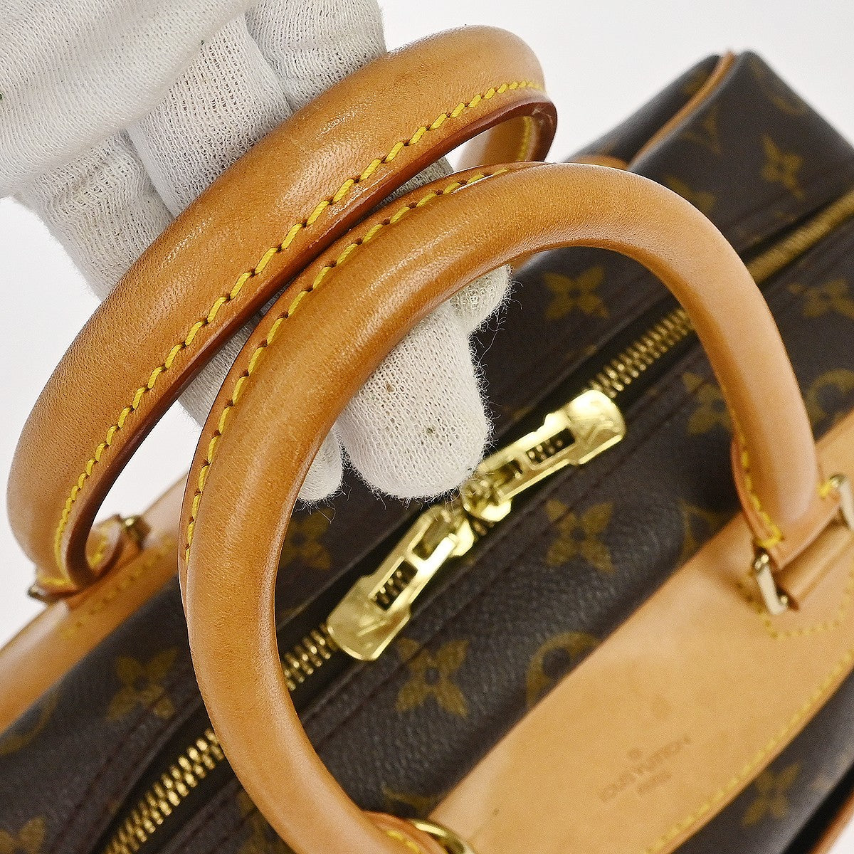 Louis Vuitton Deauville Monogram Canvas, Brown, Canvas, Handbag