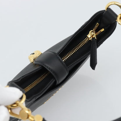Bvlgari Serpenti Ellipse Leather, Black, Leather, Shoulder Bag