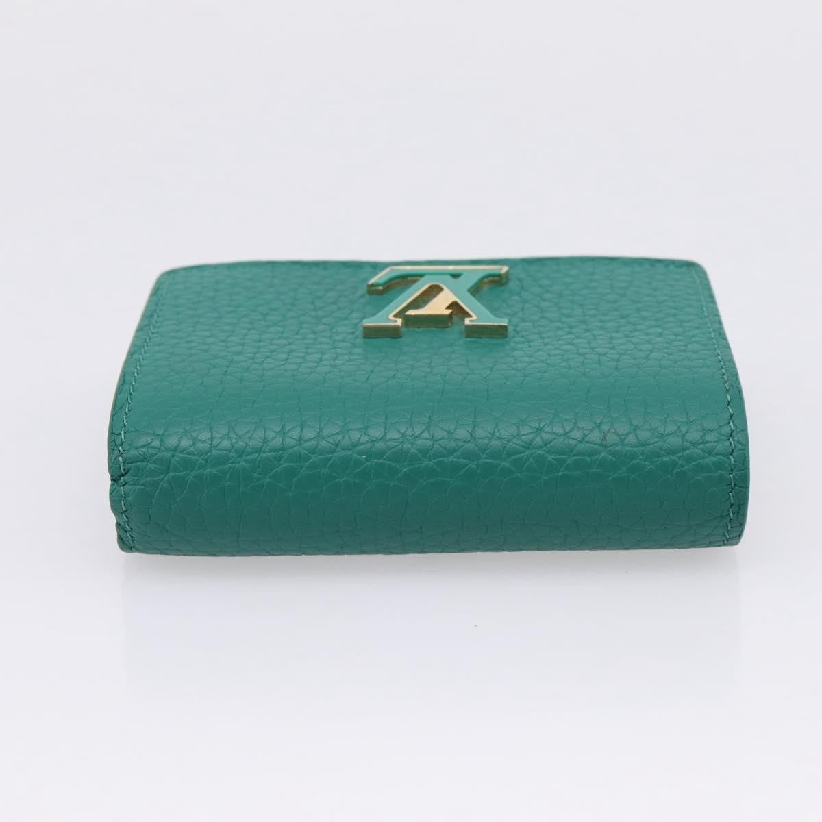 Louis Vuitton Capucines Leather, Green, Leather, Wallet