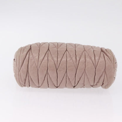 Miu Miu Shoulder Matelasse Leather, Pink, Leather, Shoulder Bag
