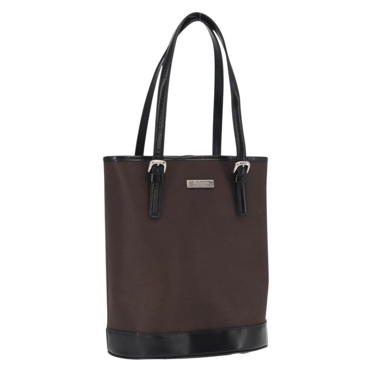 Burberry Blue Label Nylon, Brown, Nylon, Tote Bag
