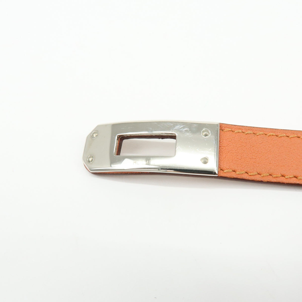 Hermes Kelly Double Tour Leather, Orange, Leather, Bracelet