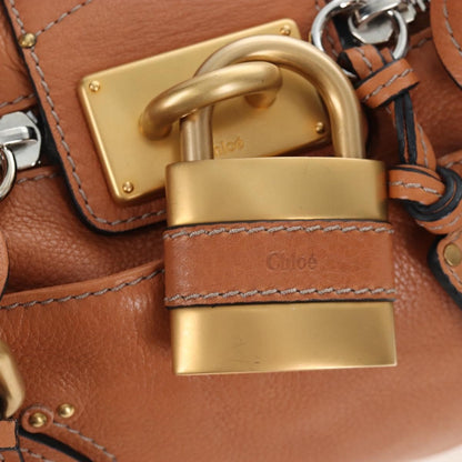 Chloe Paddington Leather, Brown, Leather, Tote Bag