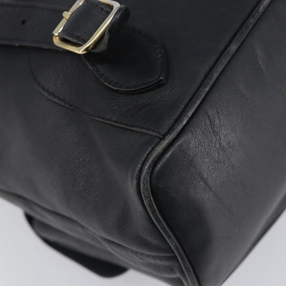 Gucci Vintage Bamboo Leather, Black, Leather, Backpack