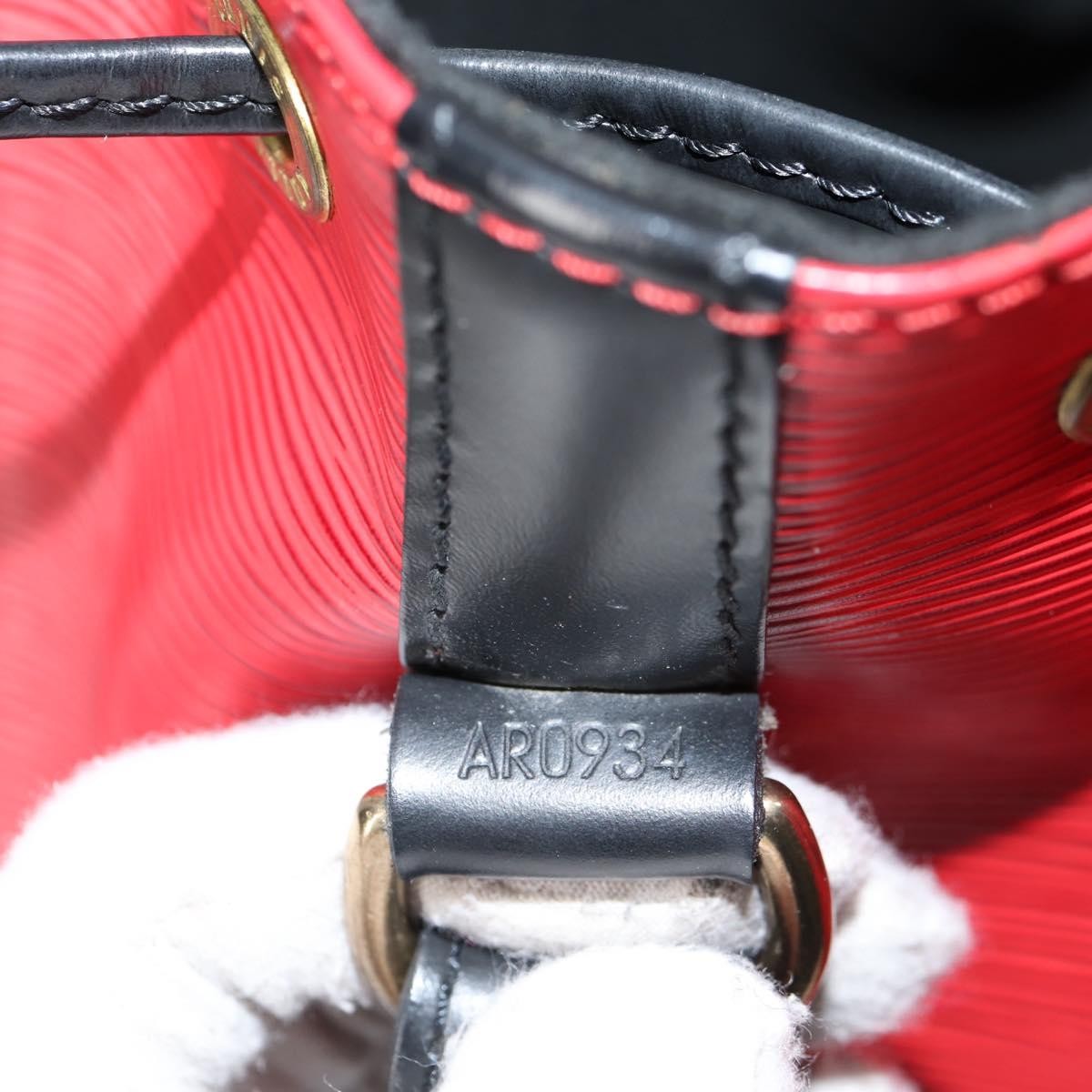 Louis Vuitton Bicolor Petit Noe Epi Leather, Red, Leather, Handbag
