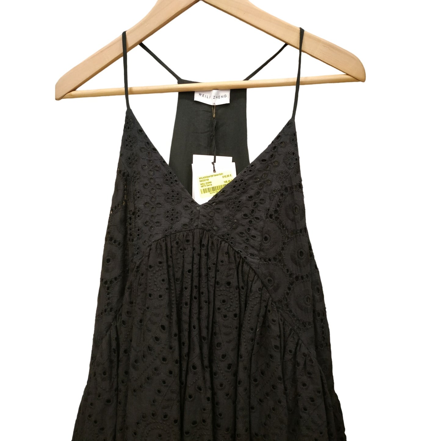 Weili Zheng Trapeze Dress Small Black NWT