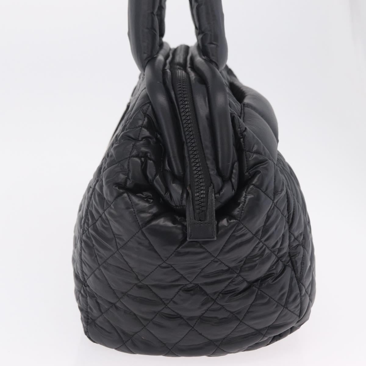 Chanel Coco Cocoon Bowling Quilted Nylon, Black, Nylon, Handbag