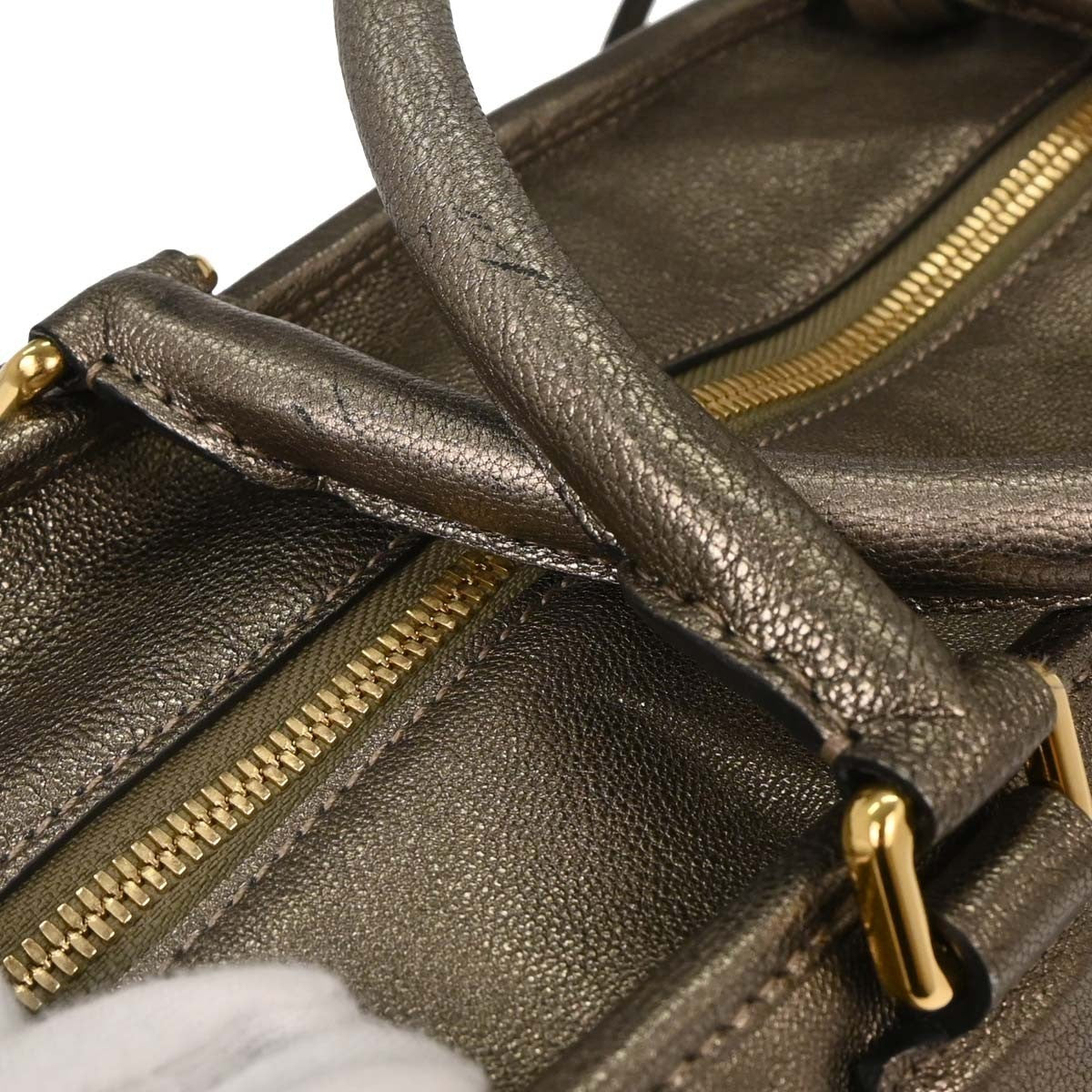 Loewe Amazona Leather, Gold, Leather, Handbag