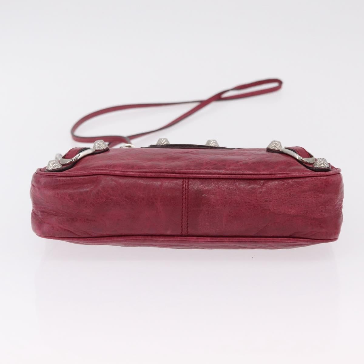 Balenciaga Hip Giant Studs Leather, Red, Leather, Crossbody Bag