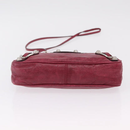 Balenciaga Hip Giant Studs Leather, Red, Leather, Crossbody Bag