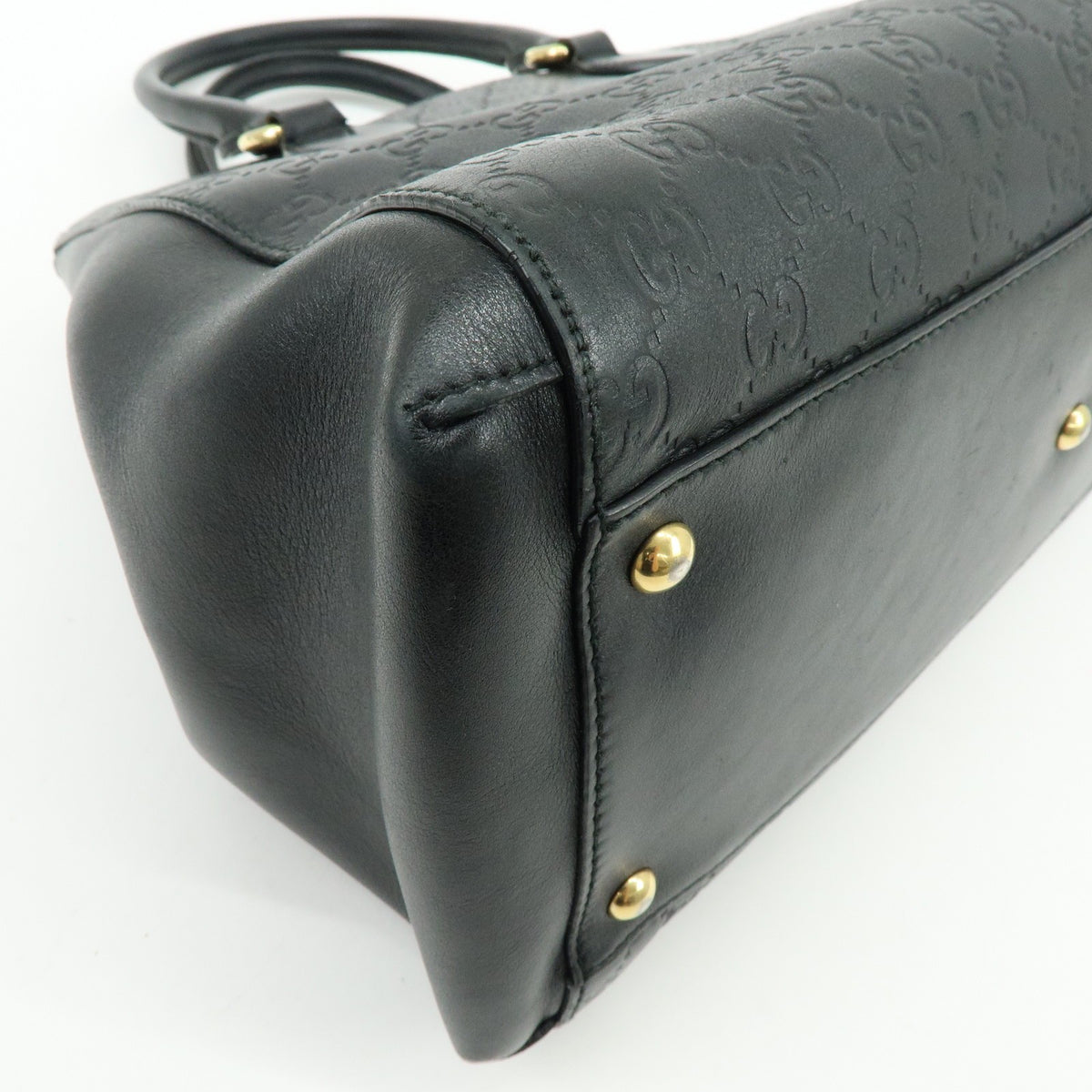 Gucci Soft Signature Convertible Top Handle Guccissima Leather, Black, Leather, Handbag