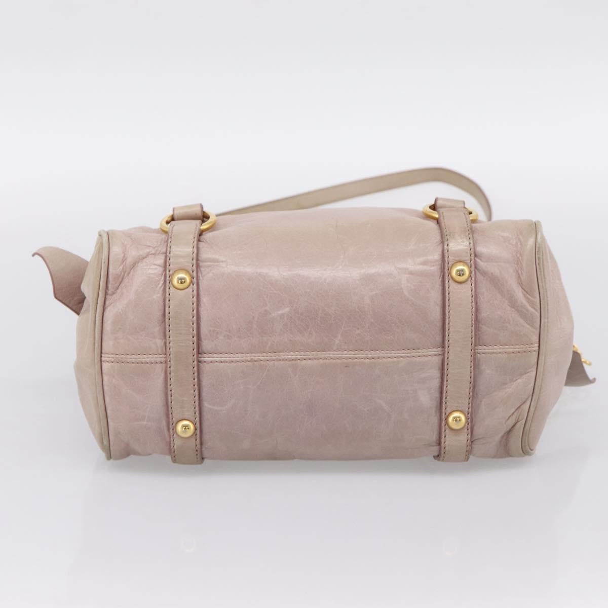 Miu Miu Vitello Lux Leather, Pink, Leather, Handbag