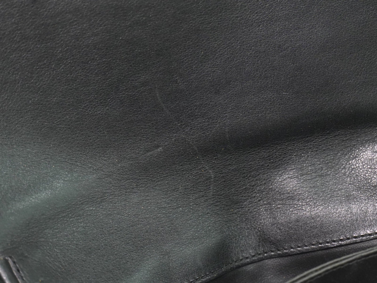 Celine Flap Shoulder Leather, Black, Leather, Shoulder Bag