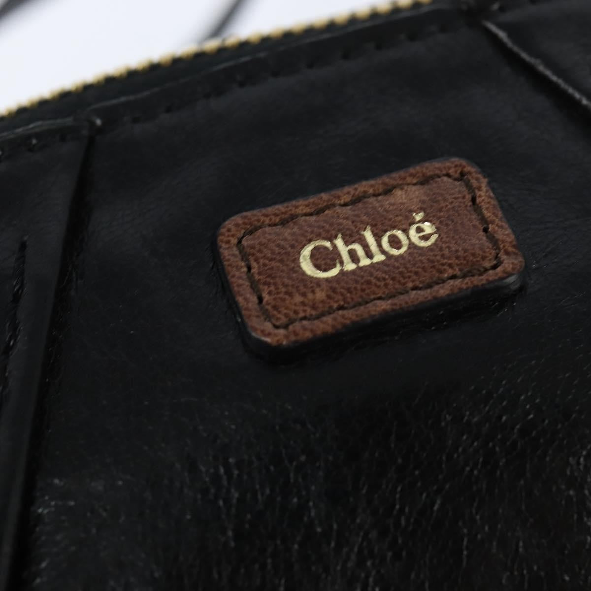 Chloe 2way shoulder bag Leather, Black, Leather, Shoulder Bag