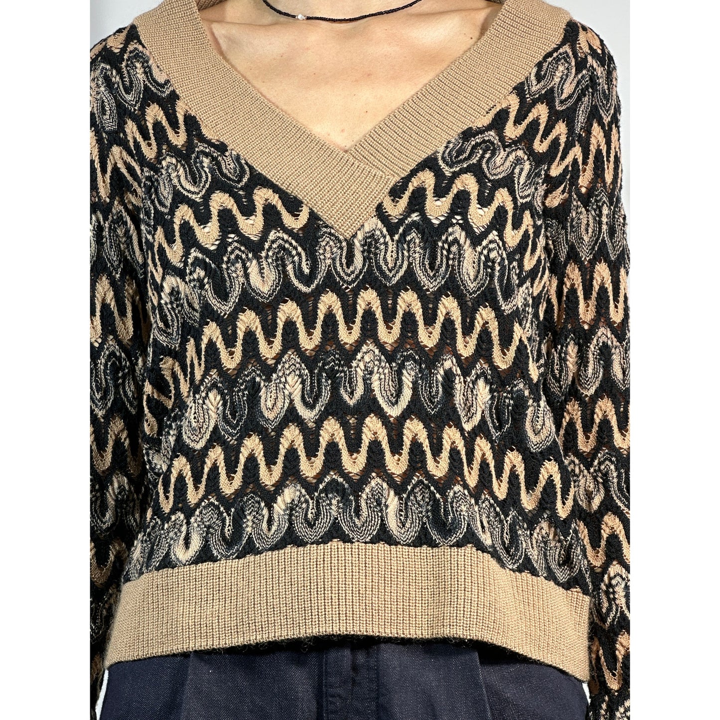 MISSONI Wave Zig Zag Wool Sweater