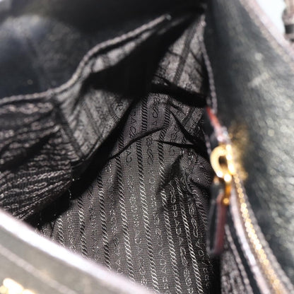 Prada Side Pocket Hobo Vitello Daino, Gold, Leather, Shoulder Bag