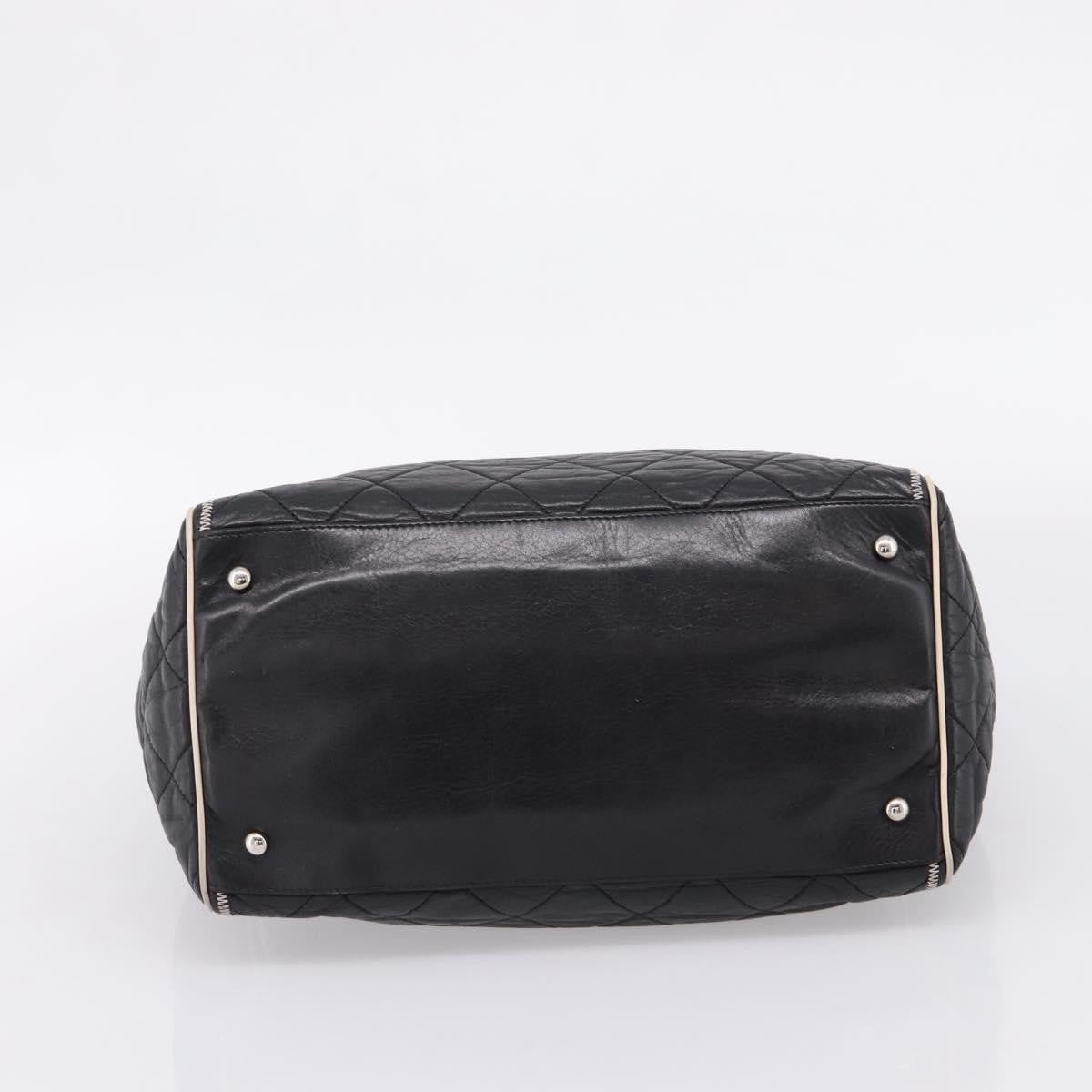 Chanel North South Mademoiselle Lock Quilted Leather, Black, Leather, Tote Bag