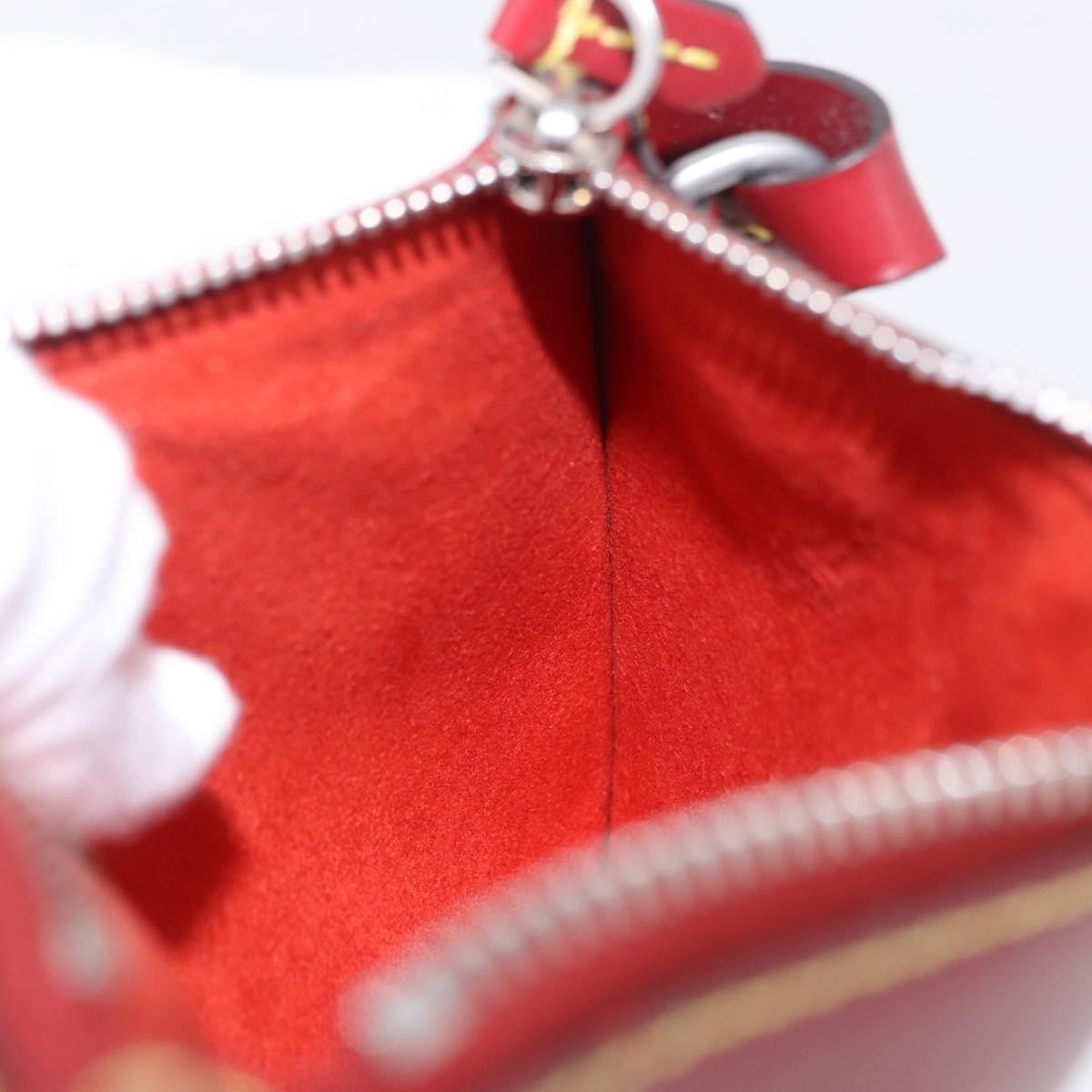 Louis Vuitton Neverfull Leather, Red, Leather, Clutch