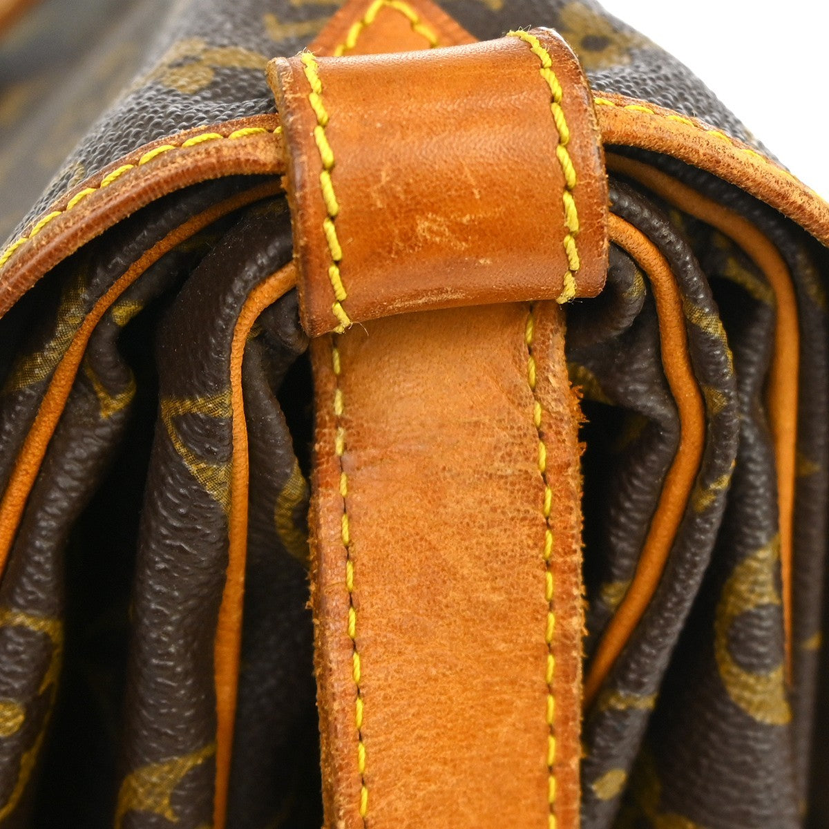 Louis Vuitton Saumur Monogram, Brown, Canvas, Shoulder Bag