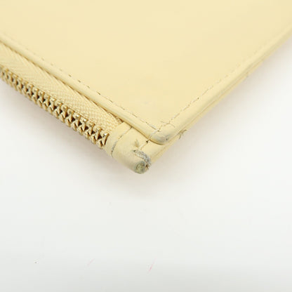 Christian Dior Lady Dior Card Holder Cannage Quilt Patent, Yellow, Leather, Card Holder