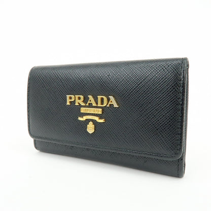 Prada Flap Saffiano Leather, Black, Leather, Wallet