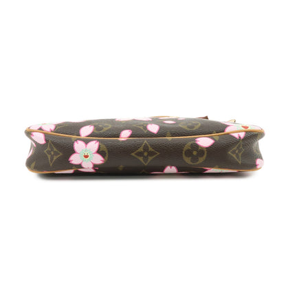Louis Vuitton Pochette Accessoires Limited Edition Cherry Blossom Monogram, Brown, Canvas, Clutch