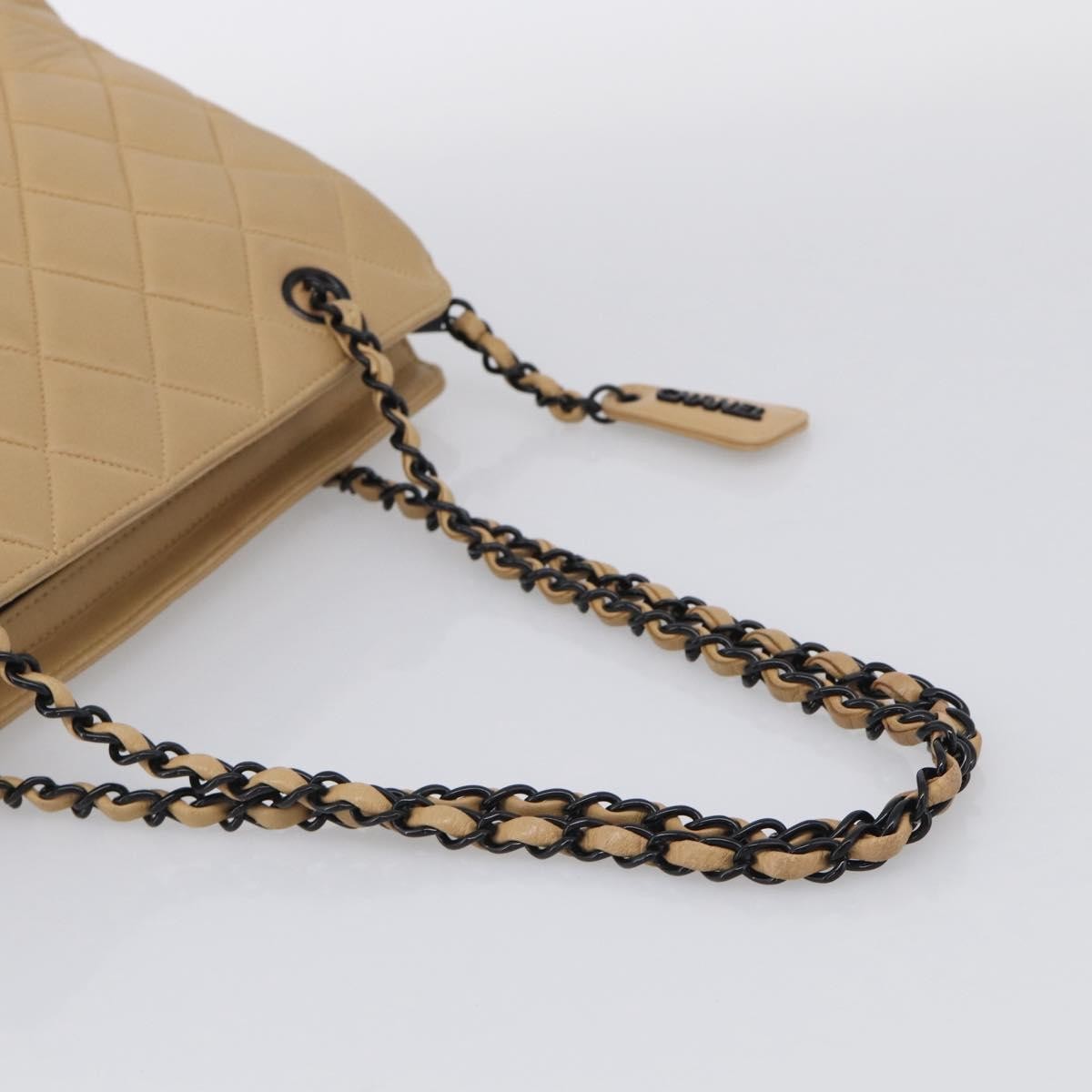 Chanel City Shopping Quilted Caviar, Beige, Leather, Tote Bag