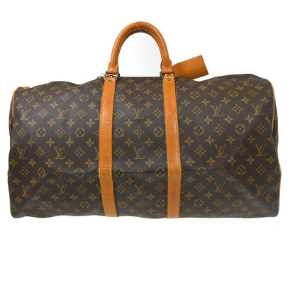 Louis Vuitton Keepall Monogram Canvas, Brown, Canvas, Travel Bag