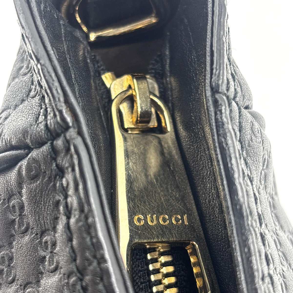 Gucci Bree Microguccissima Leather, Black, Leather, Tote Bag