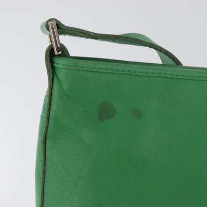 Celine Vintage Leather, Green, Leather, Shoulder Bag