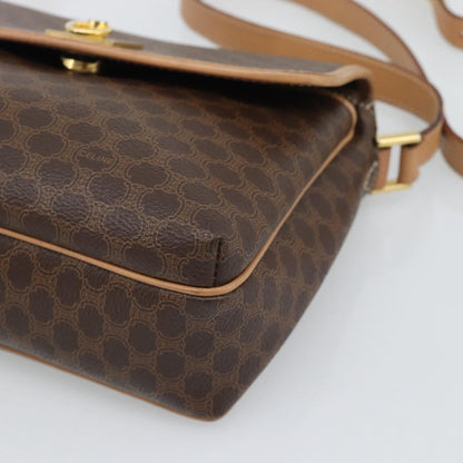 Celine Macadam Canvas, Brown, Canvas, Shoulder Bag