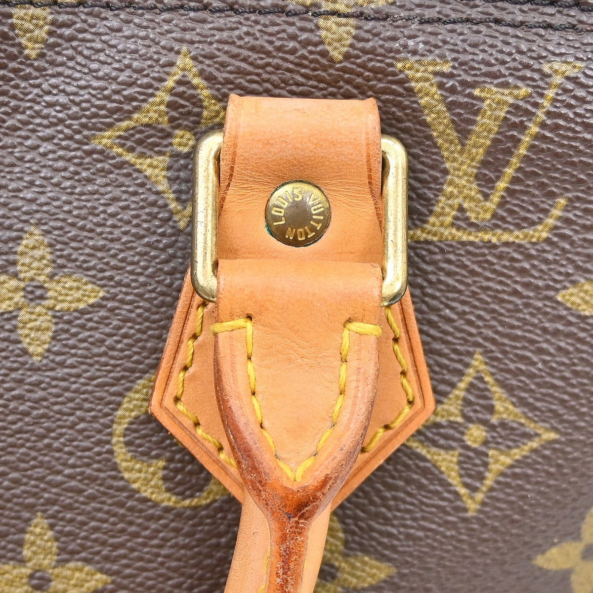 Louis Vuitton Alma Monogram, Brown, Canvas, Handbag