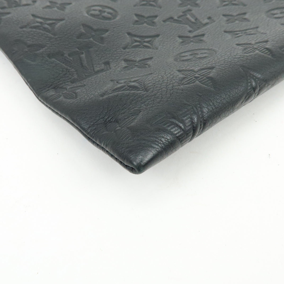 Louis Vuitton Pochette To-Go Monogram Shadow Leather, Black, Leather, Clutch