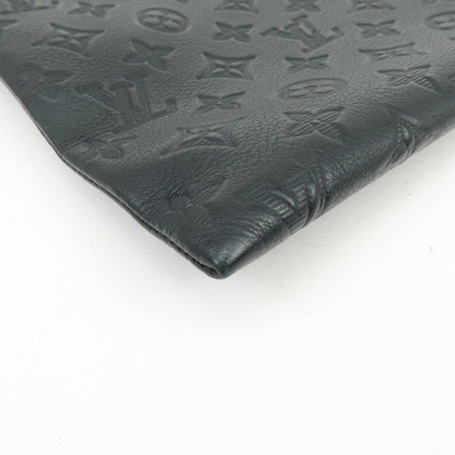 Louis Vuitton Pochette To-Go Monogram Shadow Leather, Black, Leather, Clutch