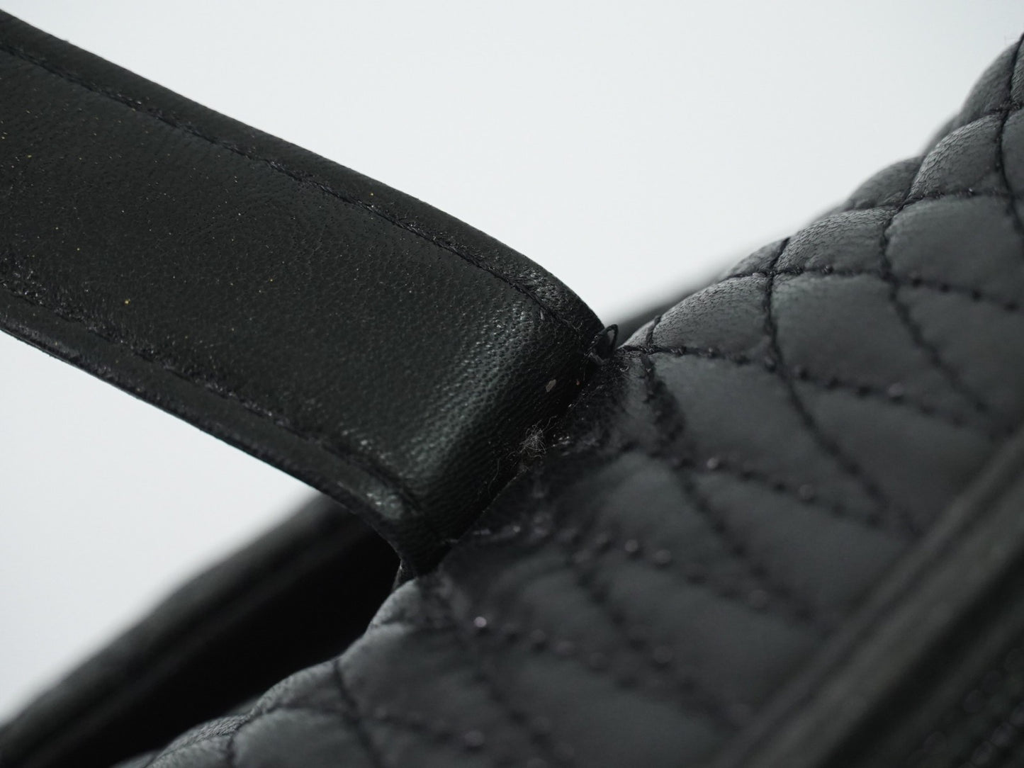 Bally Vintage Quilted Leather, Black, Leather, Handbag