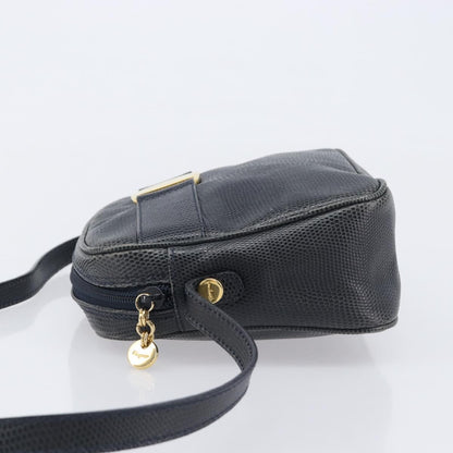 Salvatore Ferragamo Vala Leather, Navy, Leather, Shoulder Bag