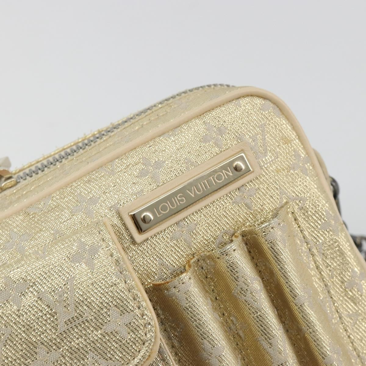 Louis Vuitton McKenna Mini Lin, Gold, Canvas, Shoulder Bag