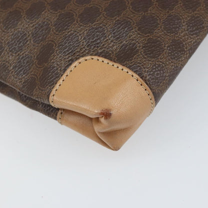 Celine Vintage Macadam Canvas and Leather, Brown, Canvas, Tote Bag
