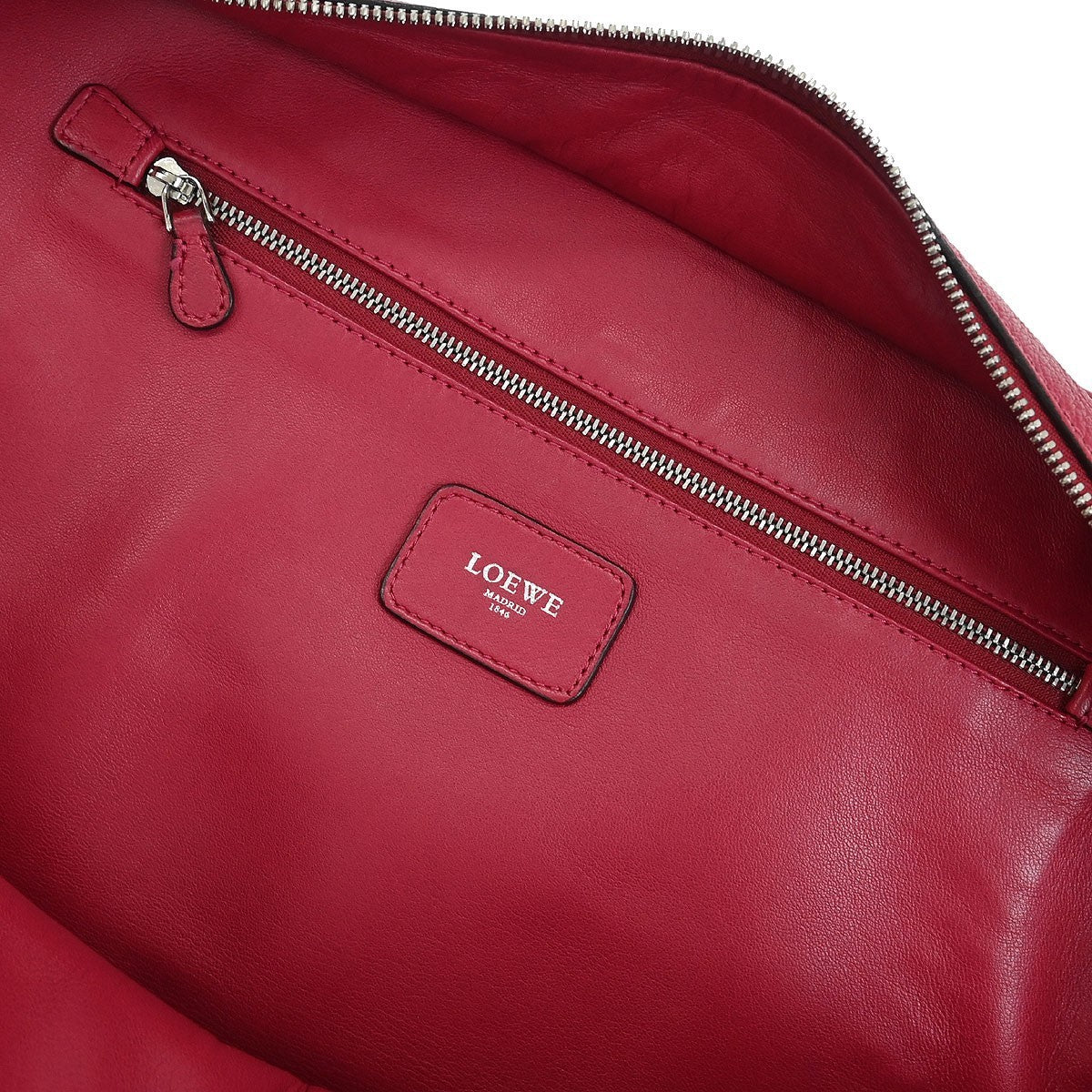 Loewe Amazona Leather, Red, Leather, Handbag