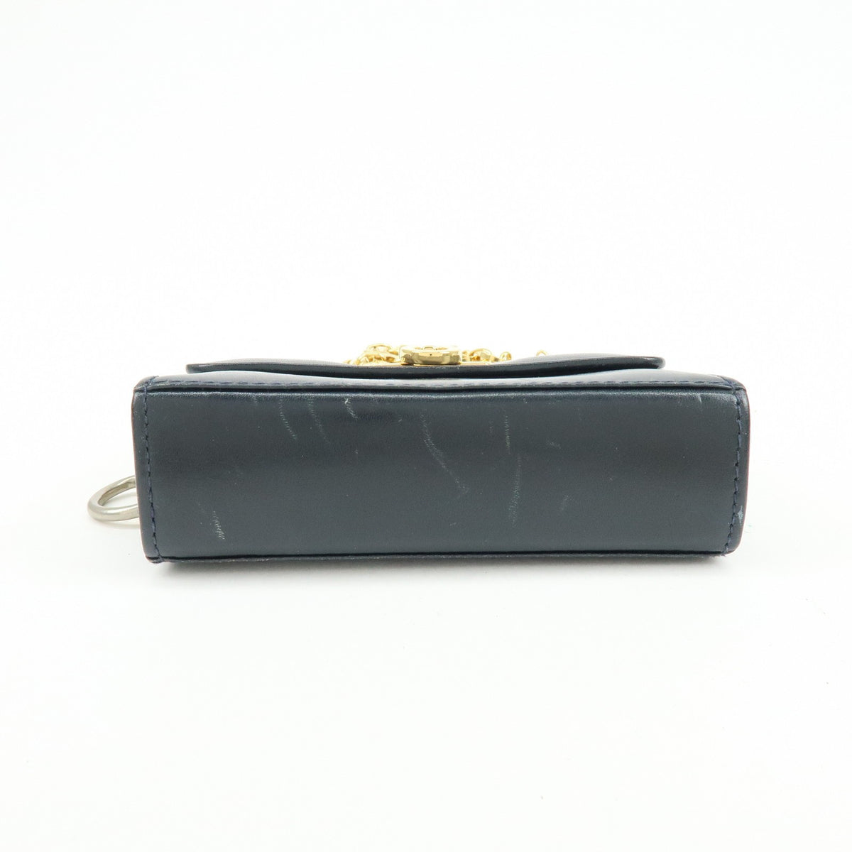 Salvatore Ferragamo Gancini Leather, Navy, Leather, Crossbody Bag